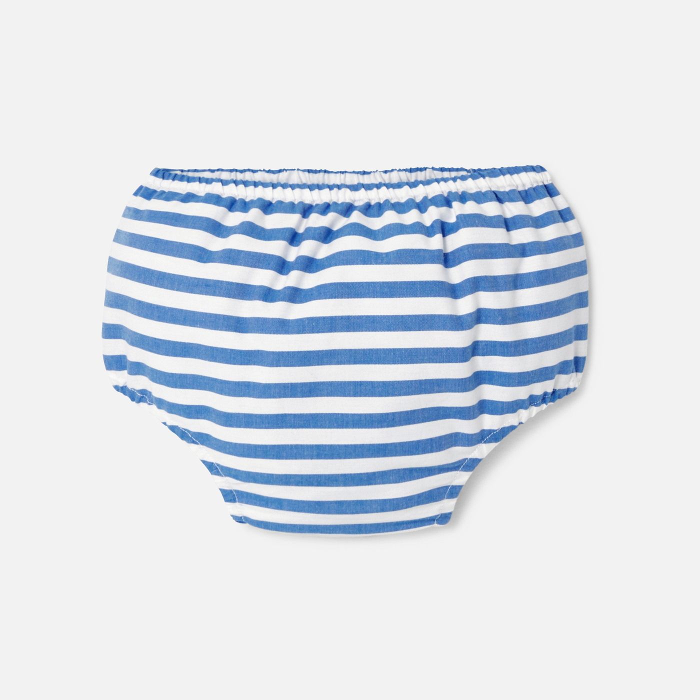Dress in Oxford Cotton Baby Girl - Blue/White