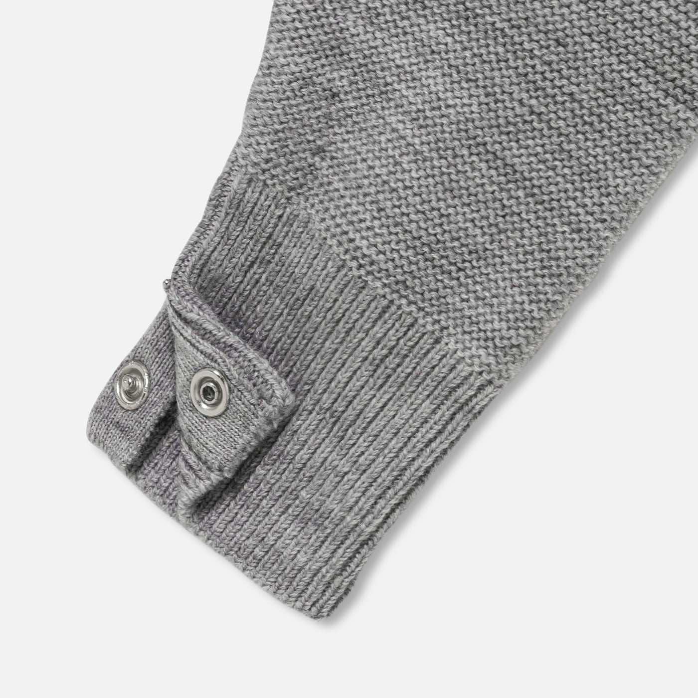 Sleepsuit in Lana Merino Neonati - Grigio Melange Chiaro Jacadi