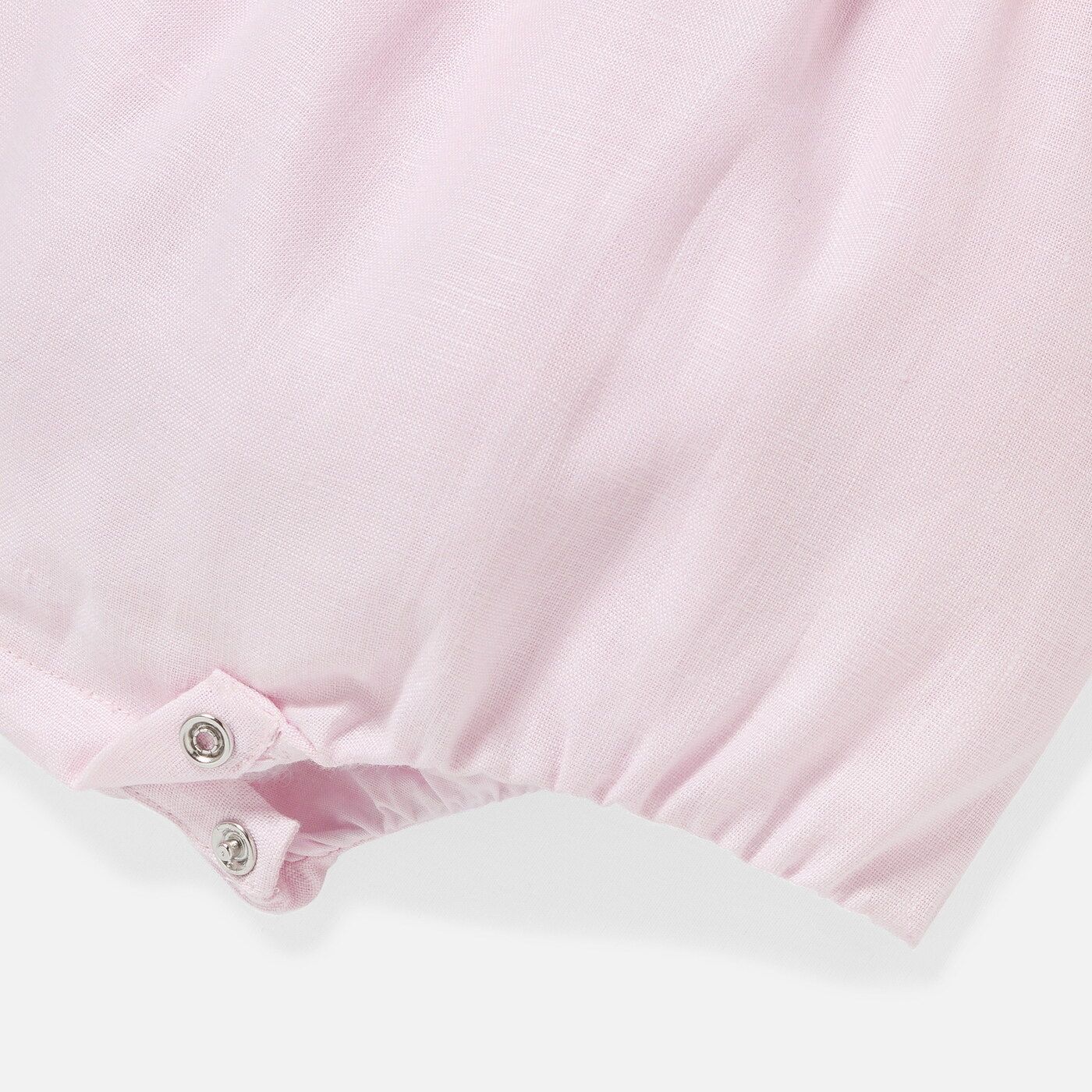Baby girl linen romper - Pale Pink