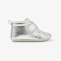 Baby girl shiny leather baby shoes - Silver