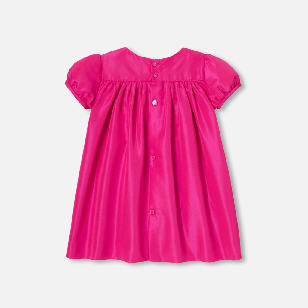 Baby girl taffeta dress - Bengal Pink