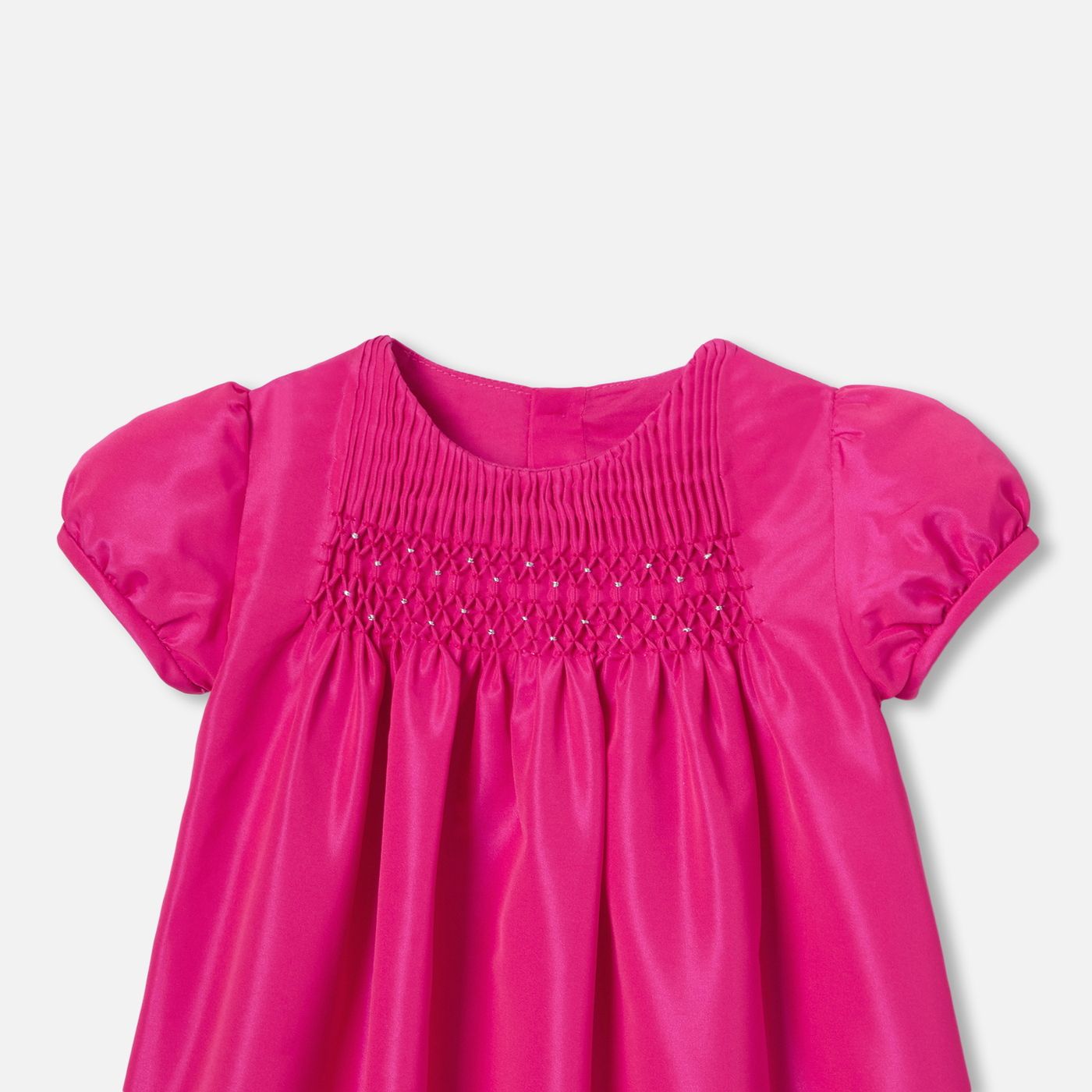 Baby girl taffeta dress - Bengal Pink