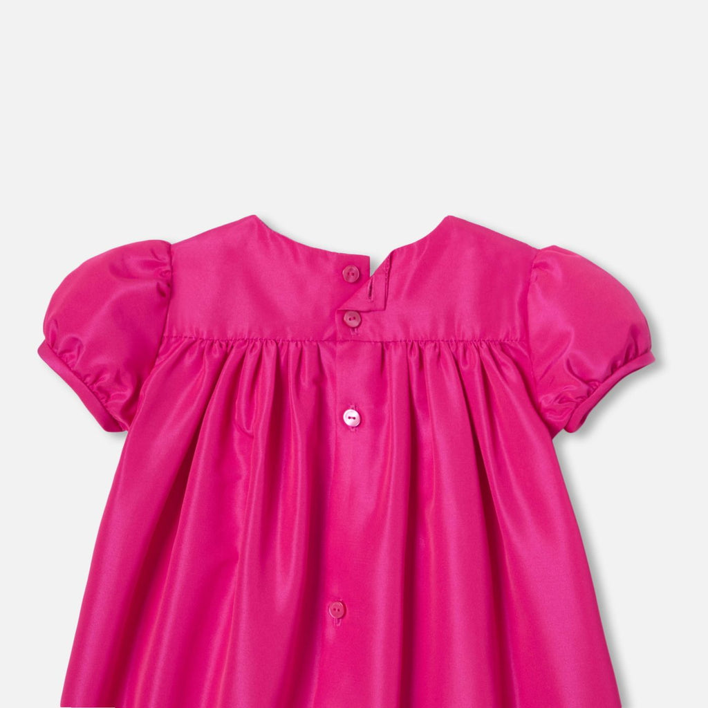 Baby girl taffeta dress - Bengal Pink