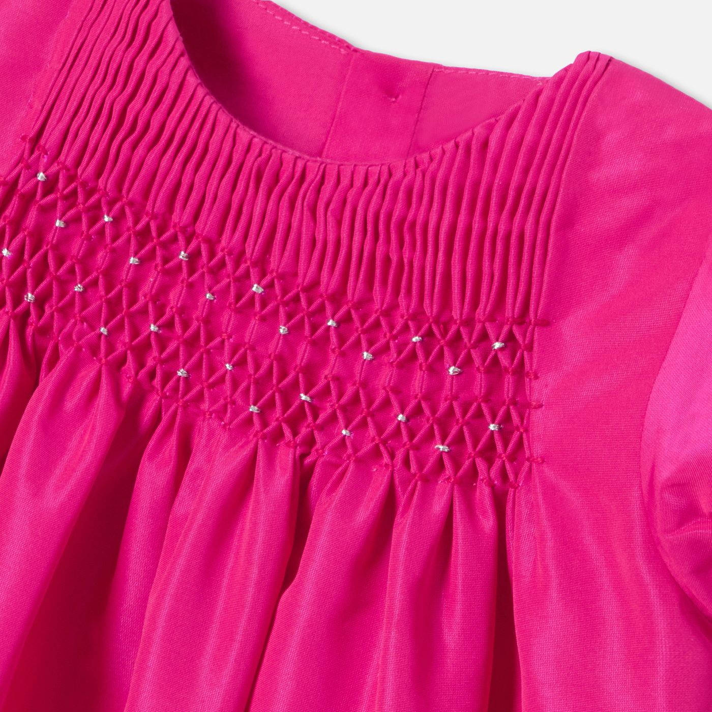 Baby girl taffeta dress - Bengal Pink