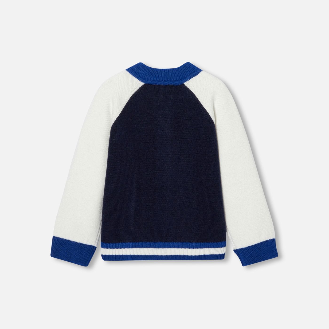 Cardigan Teddy Baby Boy - Navy Blue/White