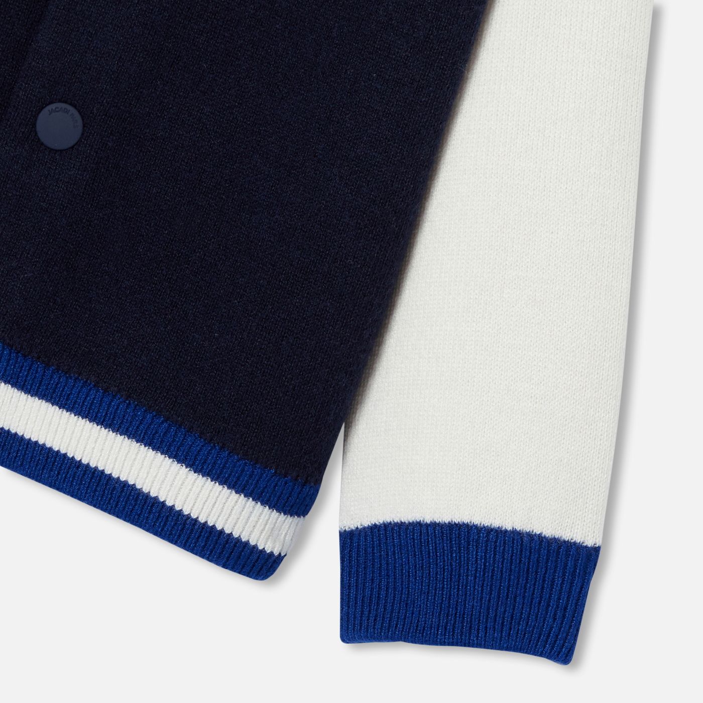 Cardigan Teddy Baby Boy - Navy Blue/White