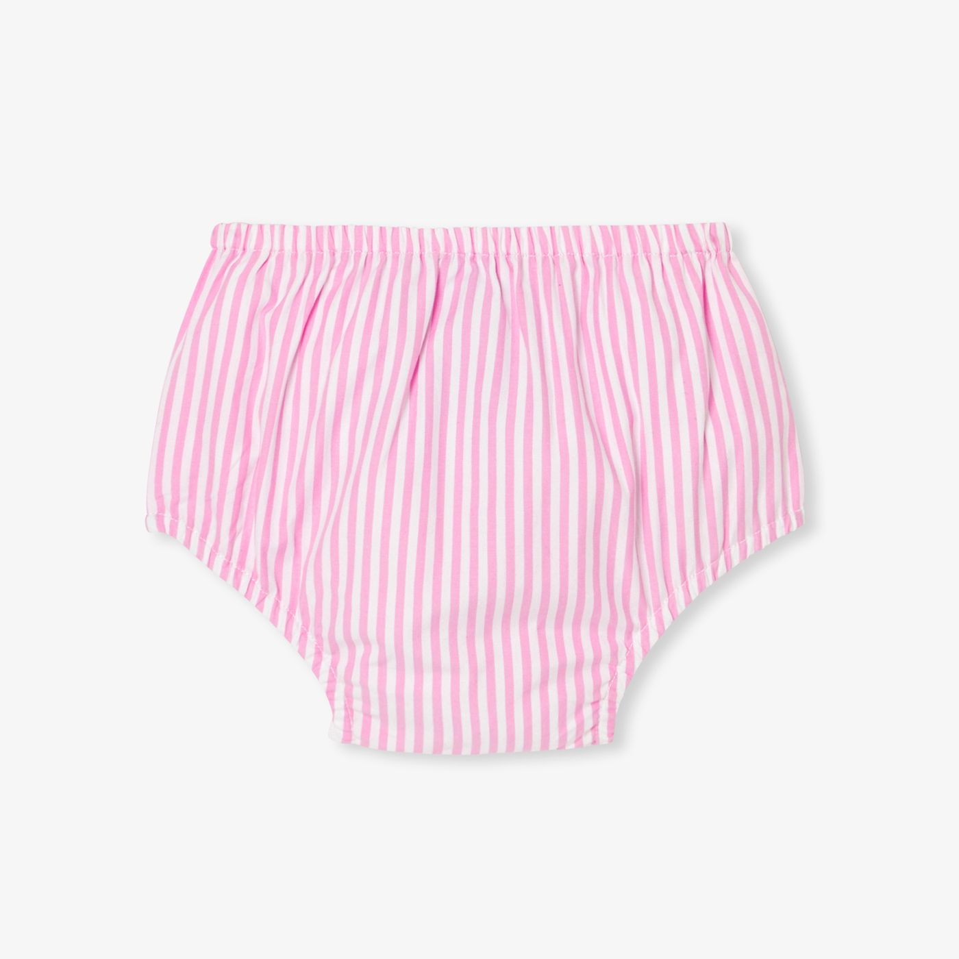 Baby girl poplin dress - White/Pink