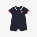 Baby boy polo-style sleepsuit - Light Navy