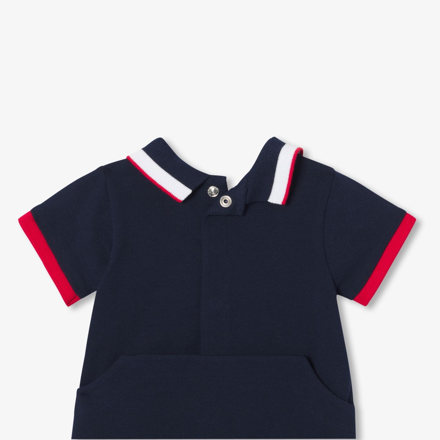 Baby boy polo-style sleepsuit - Light Navy