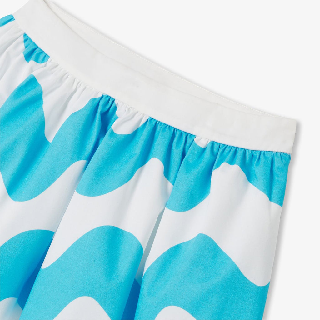 Skirt Occasion Girl - White/Light Blue