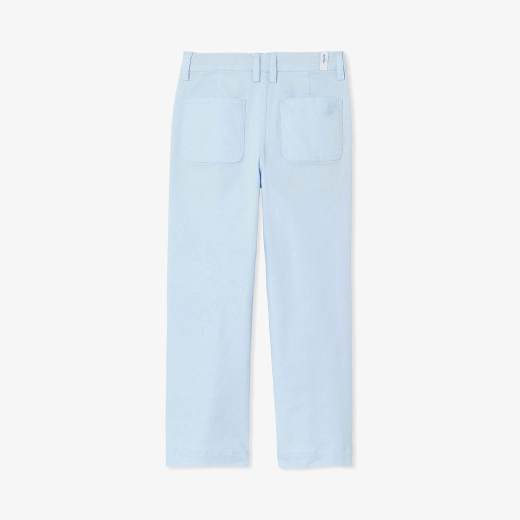 Boy straight twill trousers - Cloud