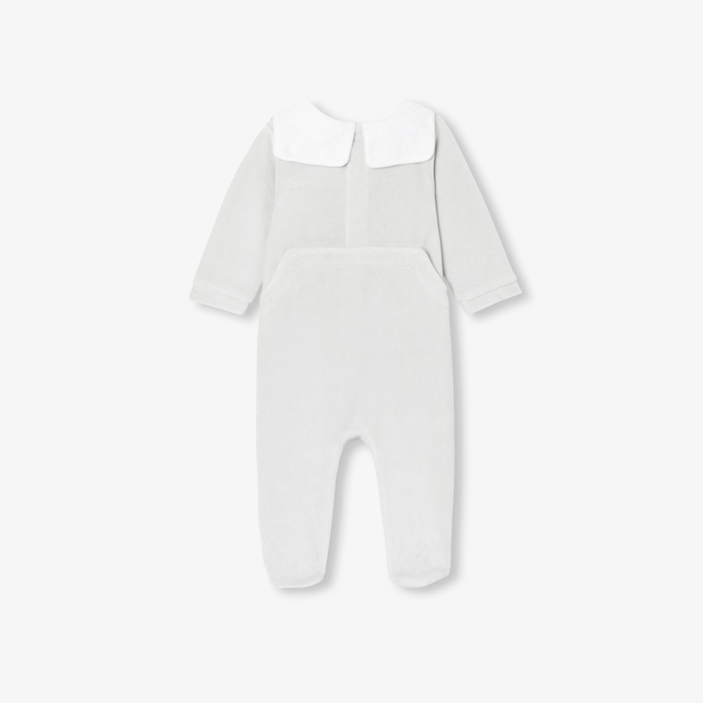 Pyjamas in Velvet Neonati - Grigio Ghiaccio