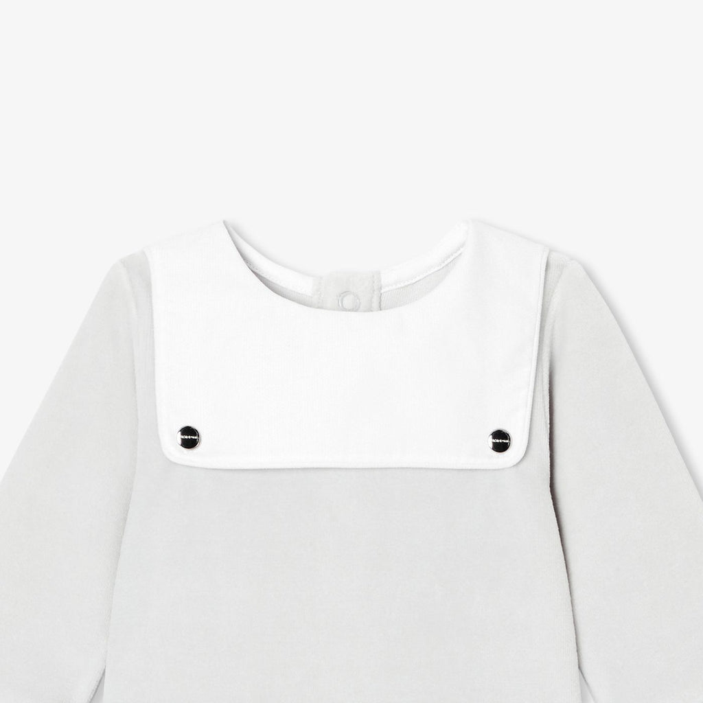 Pyjamas in Velvet Neonati - Grigio Ghiaccio