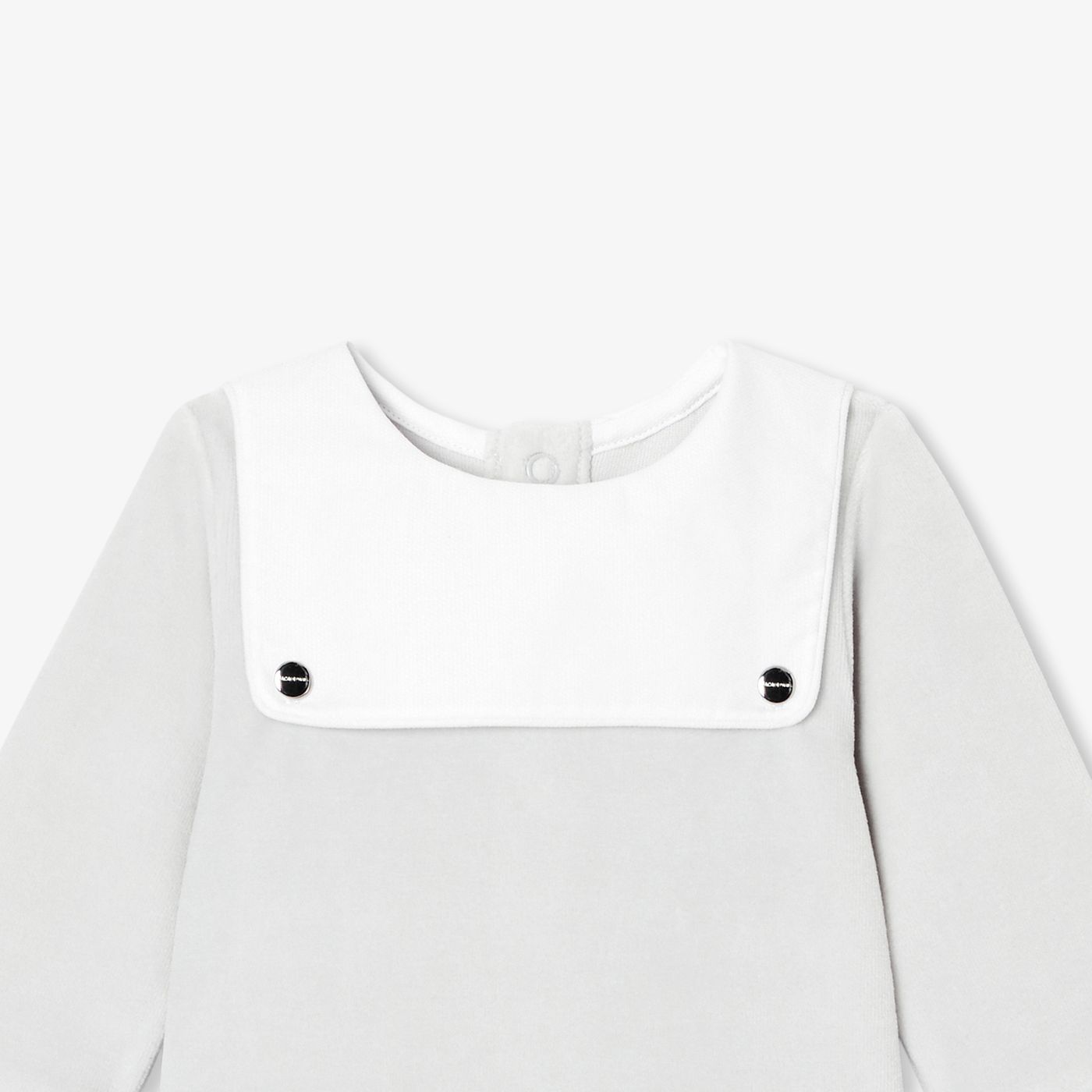 Pyjamas in Velvet Neonati - Grigio Ghiaccio