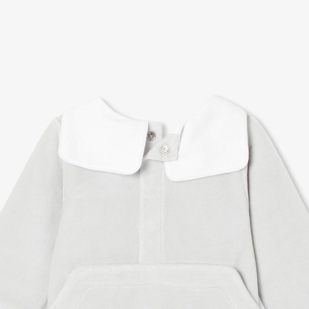 Pyjamas in Velvet Neonati - Grigio Ghiaccio
