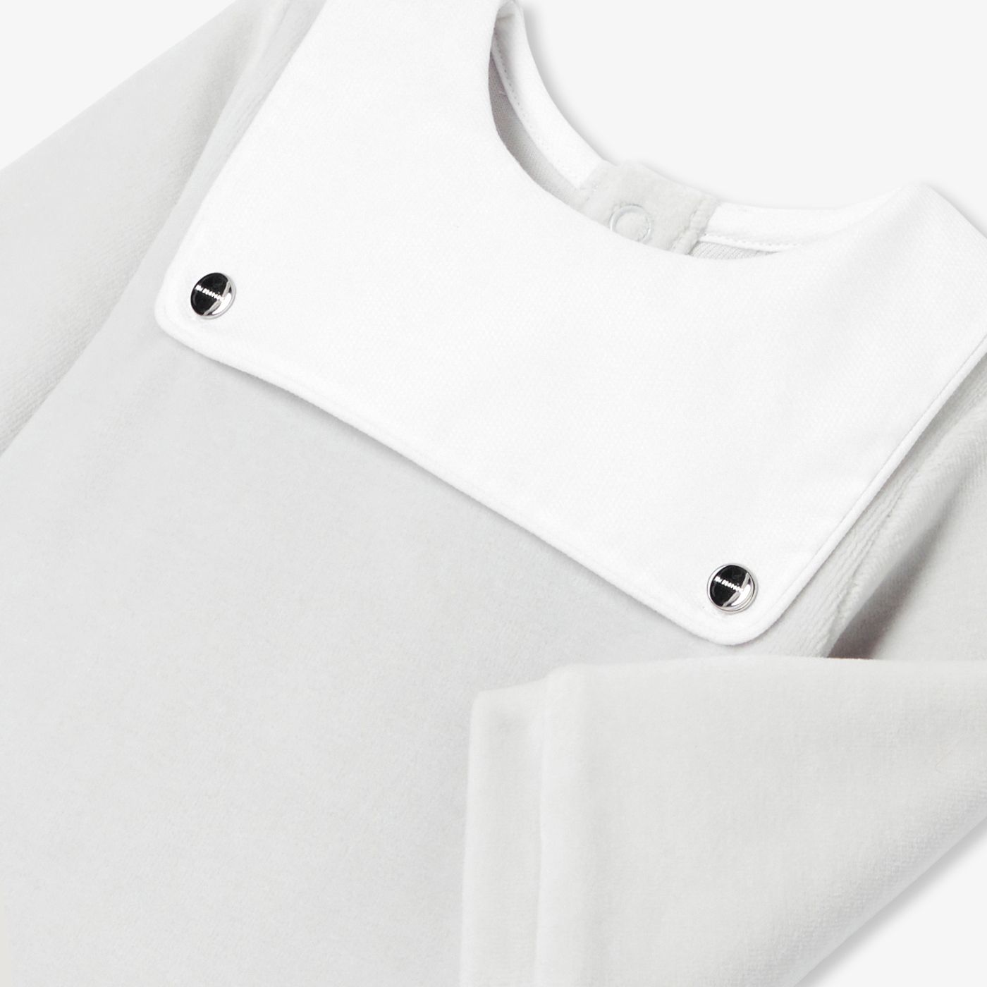 Pyjamas in Velvet Neonati - Grigio Ghiaccio