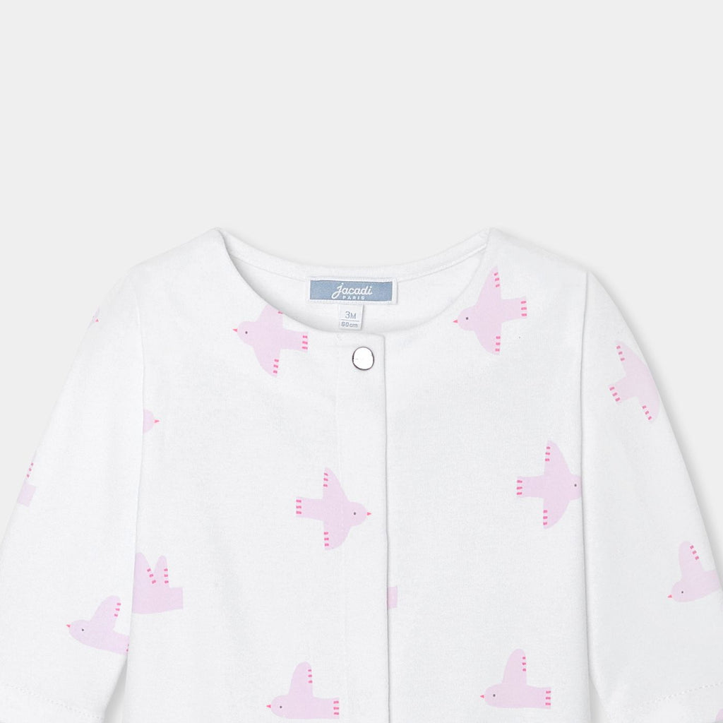 Baby girl jumpsuit in interlock