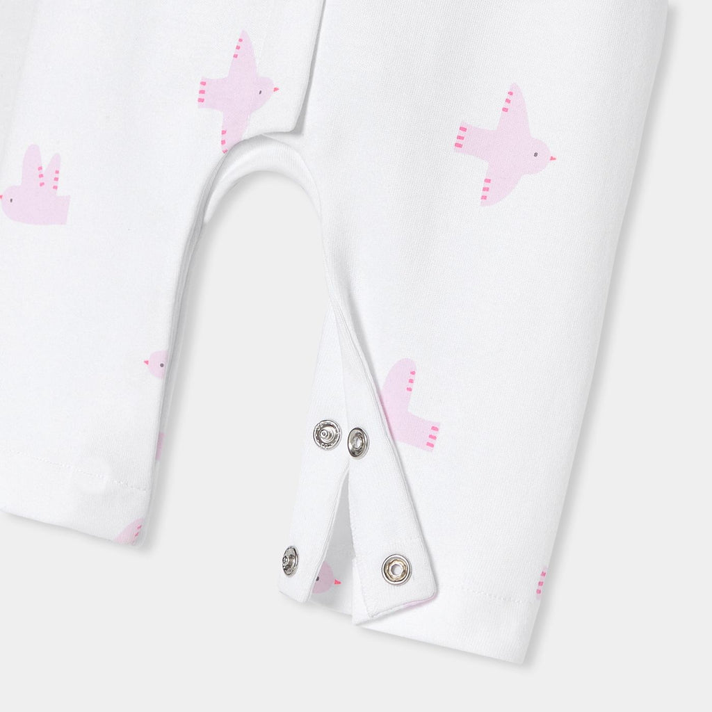 Baby girl jumpsuit in interlock