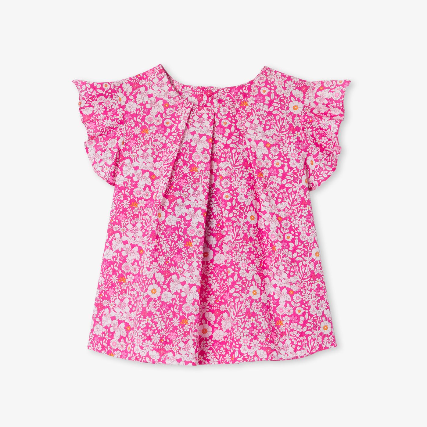 Blouse in Liberty Fabric Baby Girl - Pink/Multicolour