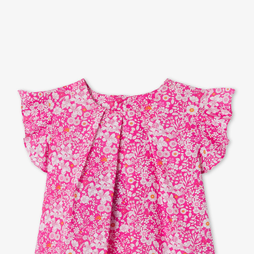 Blouse in Liberty Fabric Baby Girl - Pink/Multicolour