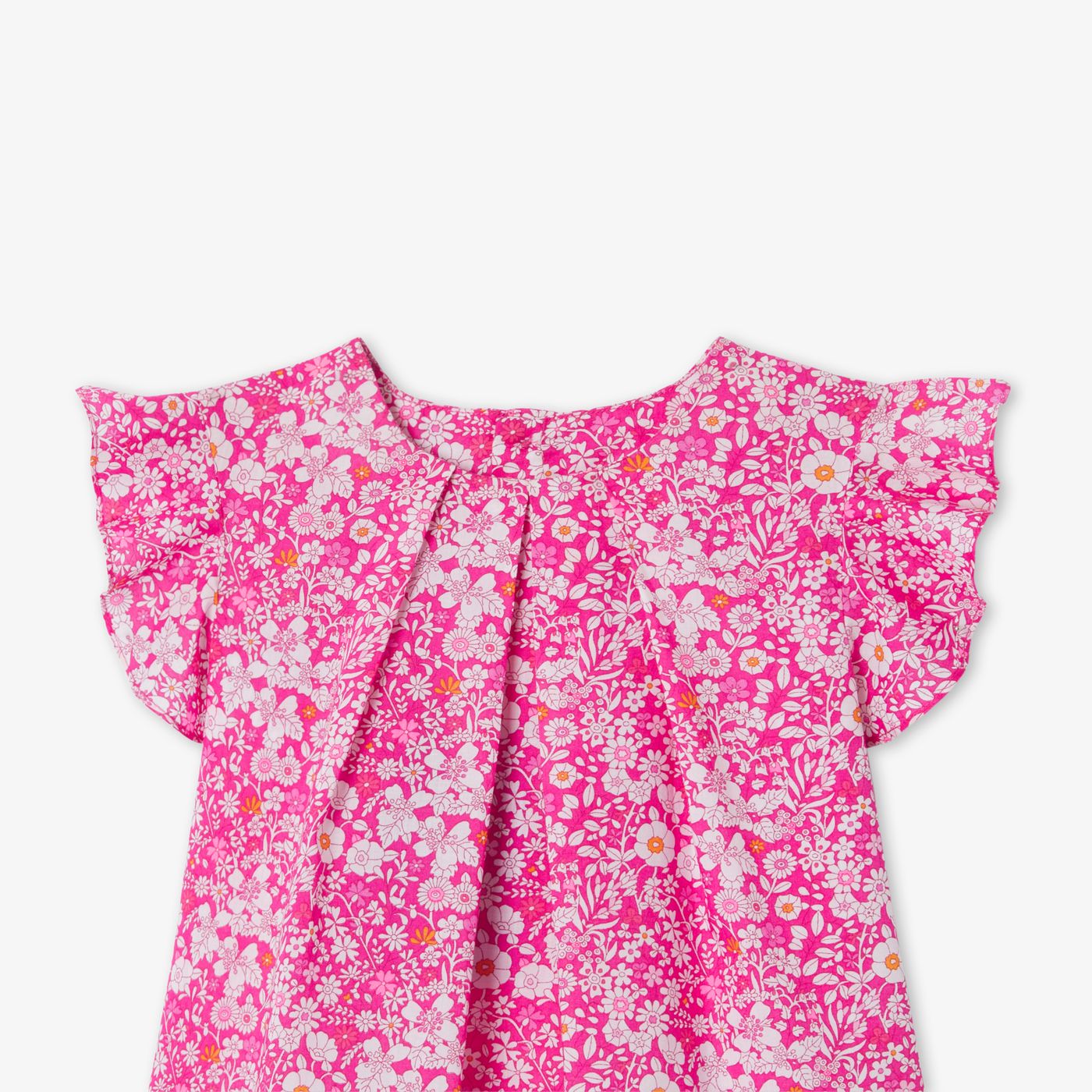 Blouse in Liberty Fabric Baby Girl - Pink/Multicolour