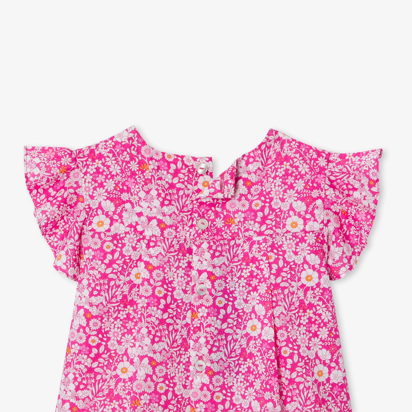 Blouse in Liberty Fabric Baby Girl - Pink/Multicolour