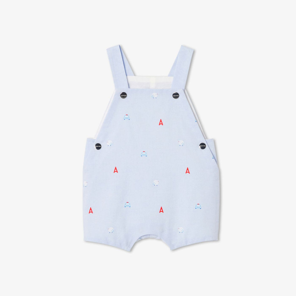 Short Dungarees Baby Boy - Blue/Multicolour