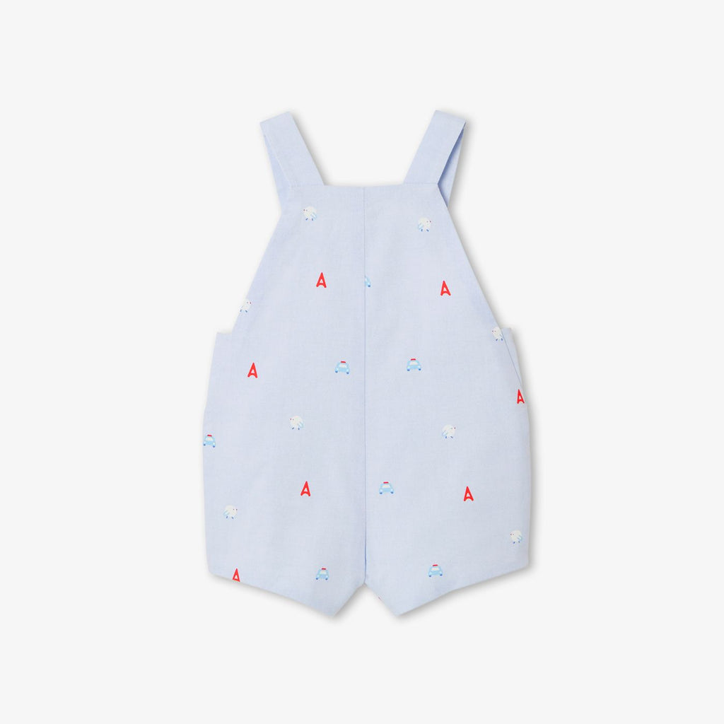 Short Dungarees Baby Boy - Blue/Multicolour