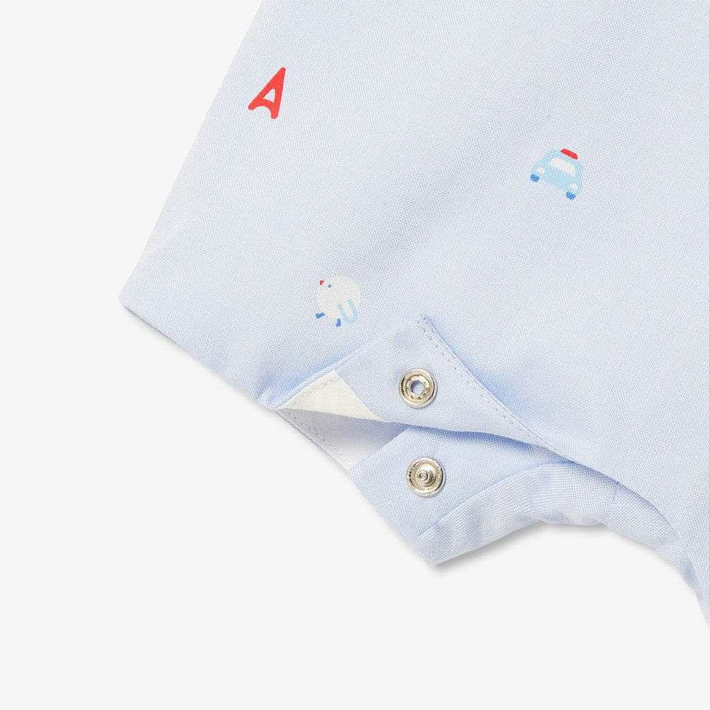 Short Dungarees Baby Boy - Blue/Multicolour
