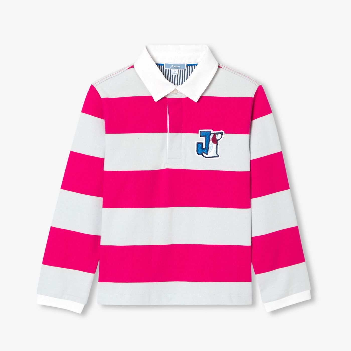Polo shirt a Long-sleeved Boy - Pink/Blue