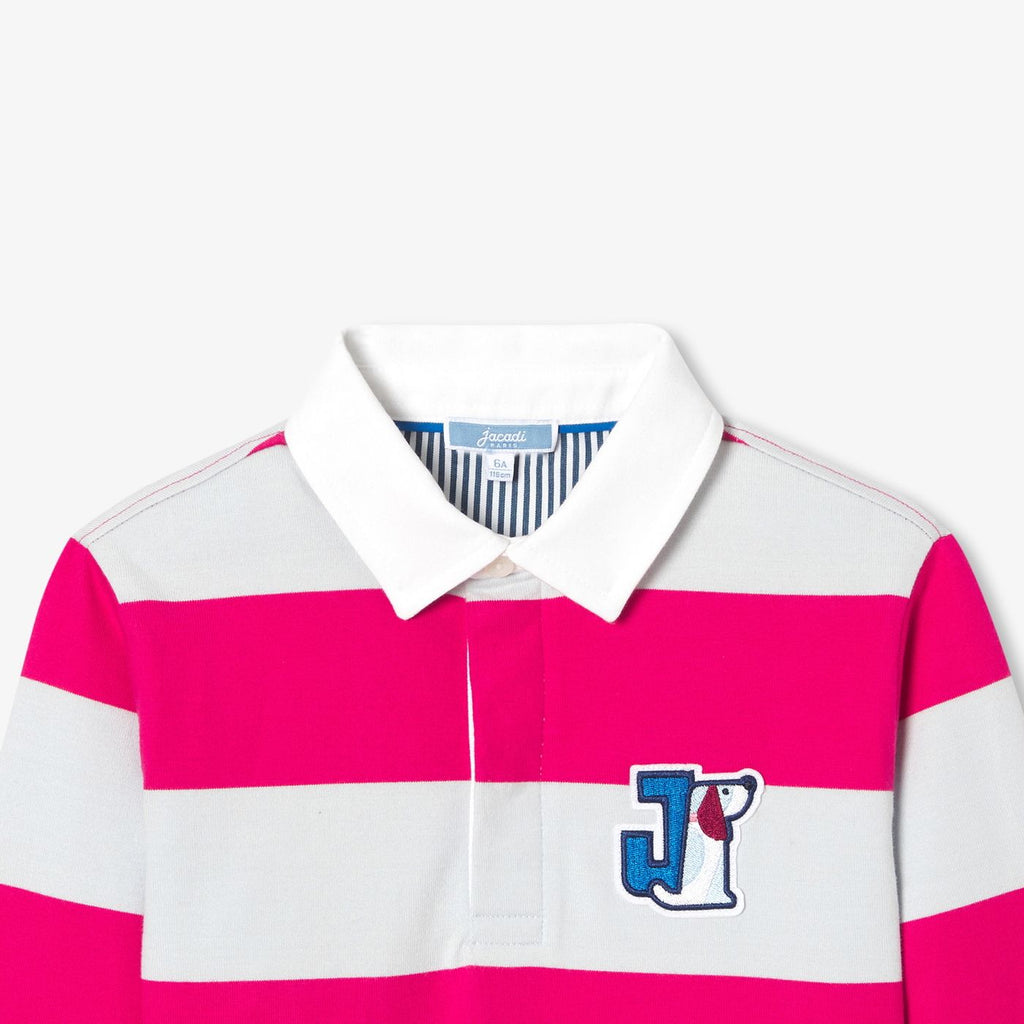 Polo shirt a Long-sleeved Boy - Pink/Blue