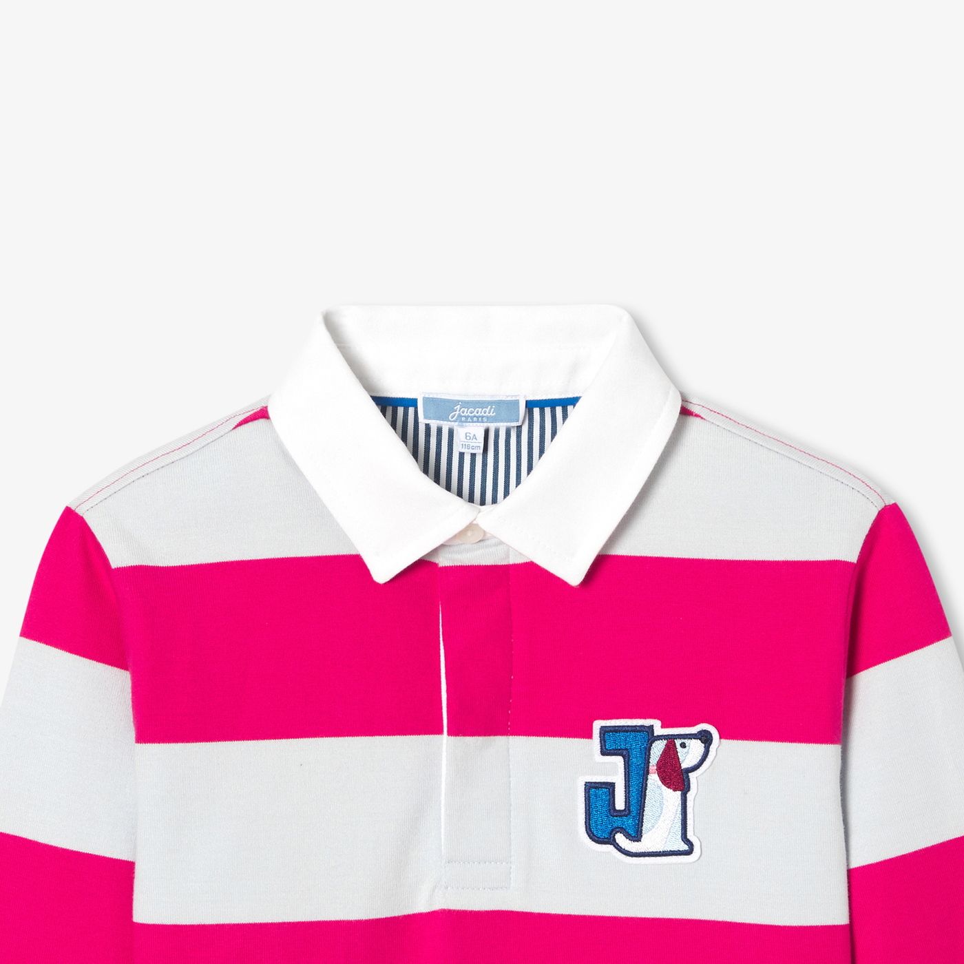 Polo shirt a Long-sleeved Boy - Pink/Blue