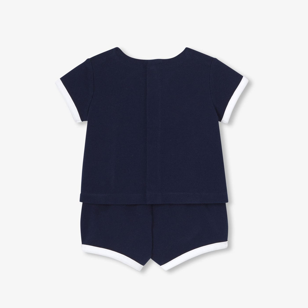 Baby boy short outfit set - Light Navy
