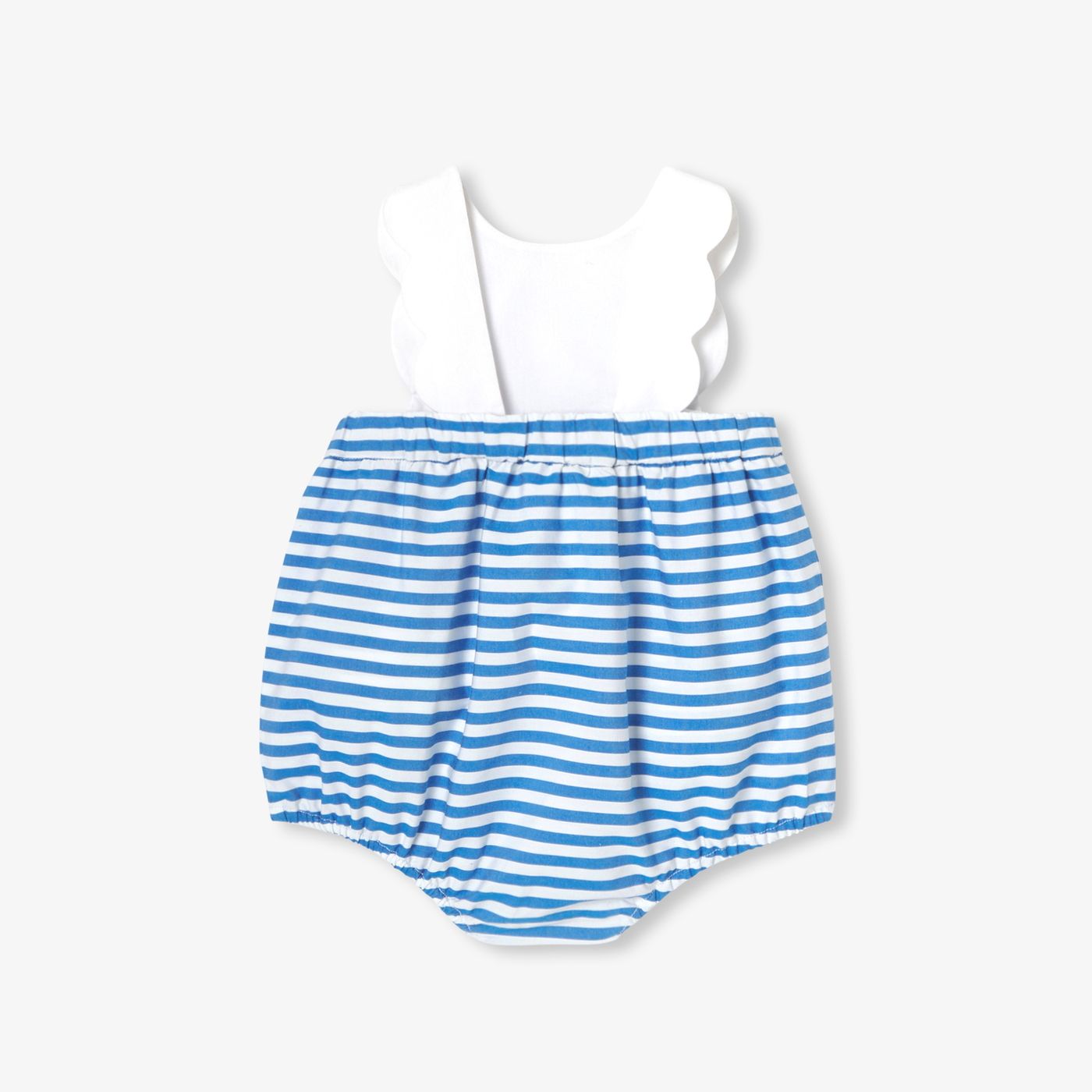 Romper Baby Girl - White/Light Blue
