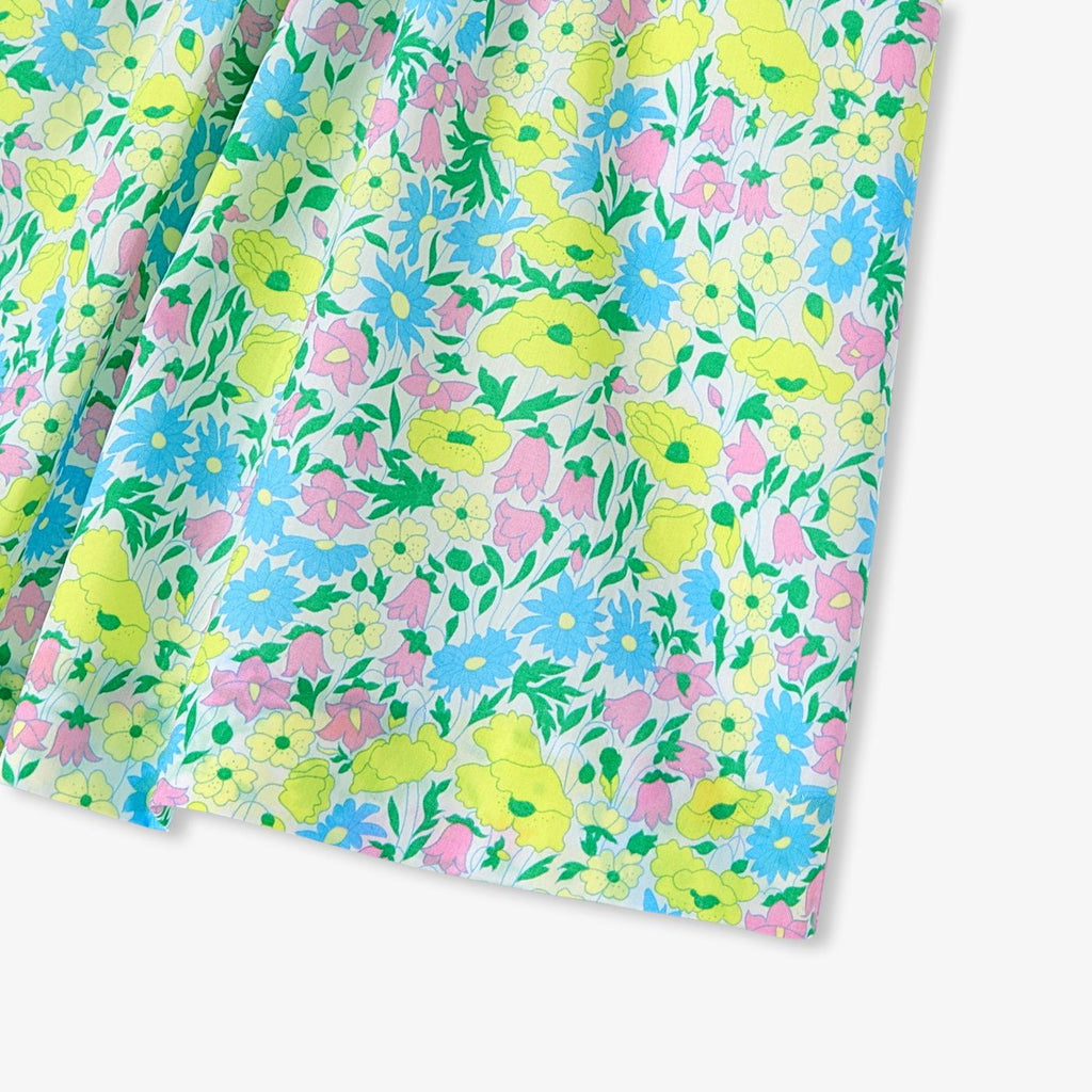 Dress in Liberty Fabric Baby Girl - White/Multicolour