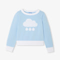 Girl cloud intarsia pullover