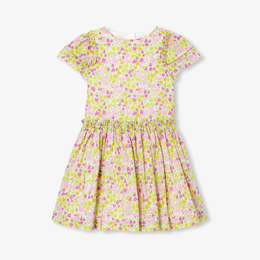 Dress in Liberty Fabric Girl - White/Multicolour