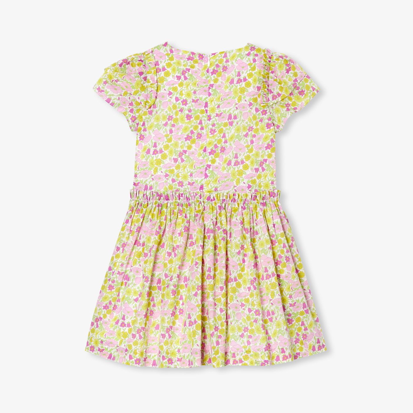 Dress in Liberty Fabric Girl - White/Multicolour