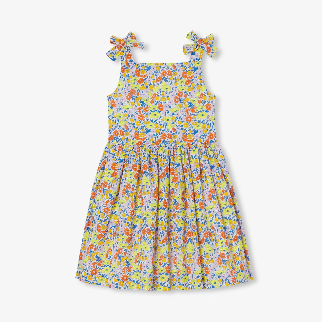 Dress in Liberty Fabric Girl - White/Multicolour