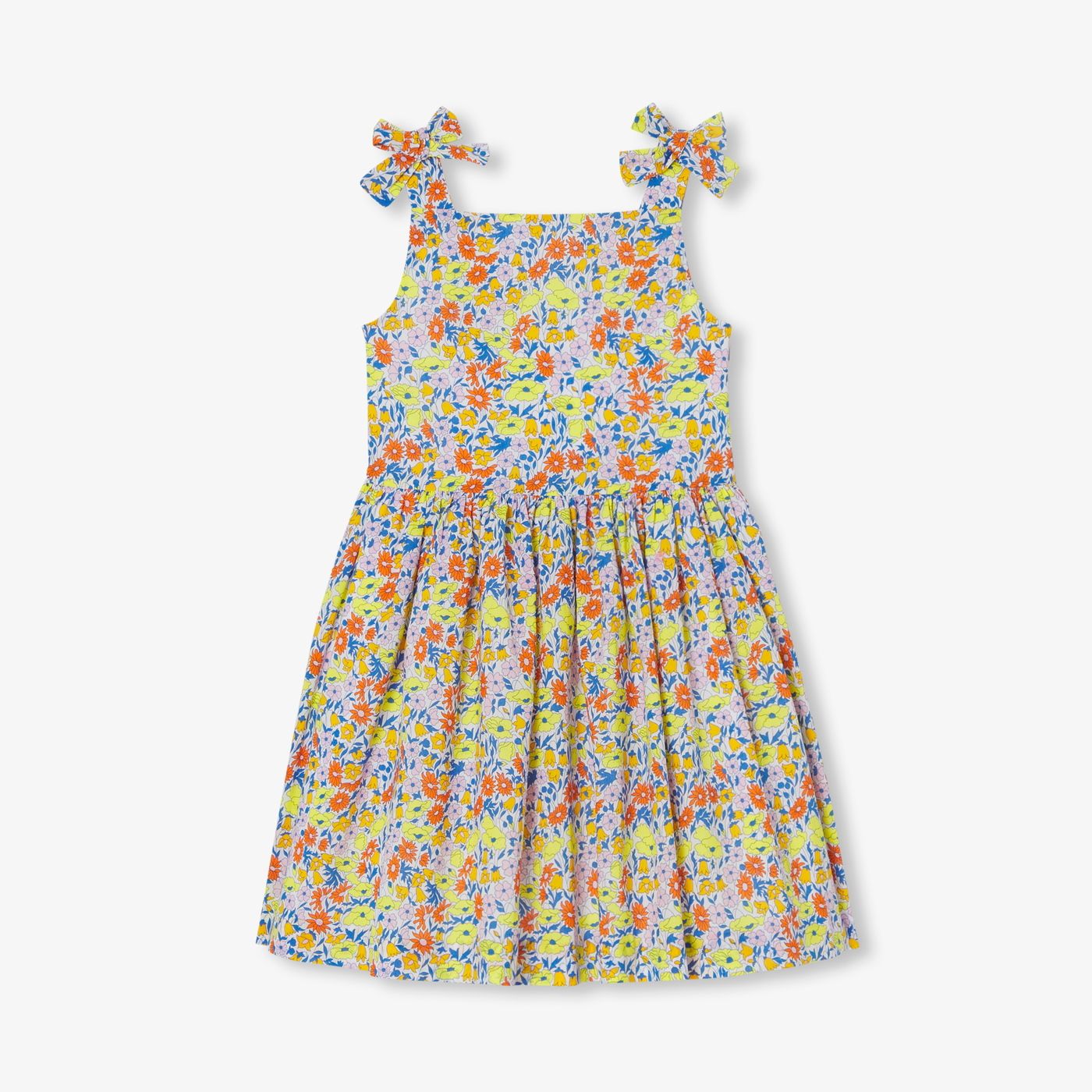 Dress in Liberty Fabric Girl - White/Multicolour