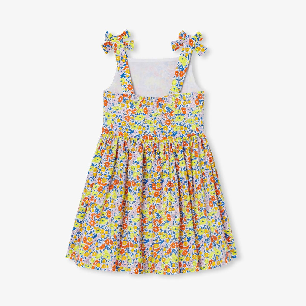 Dress in Liberty Fabric Girl - White/Multicolour