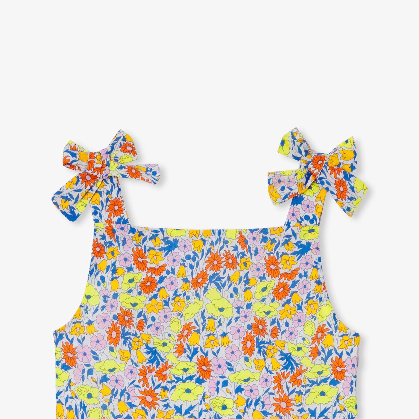 Dress in Liberty Fabric Girl - White/Multicolour