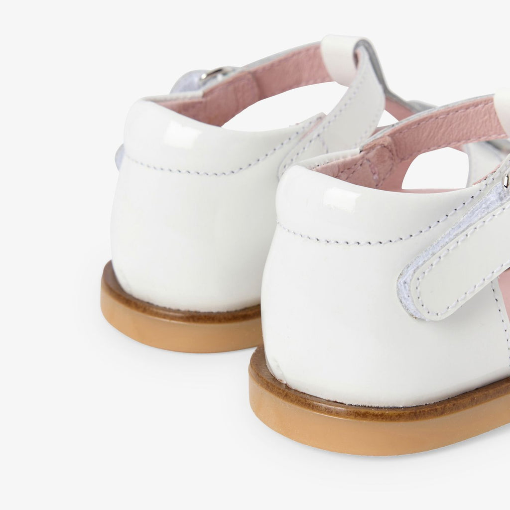 Patent Leather Sandals Baby Girl - Pink/White