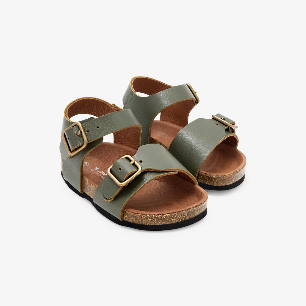 Baby boy leather sandals - Khaki