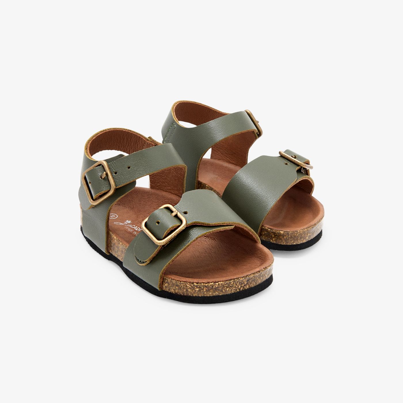 Baby boy leather sandals - Khaki