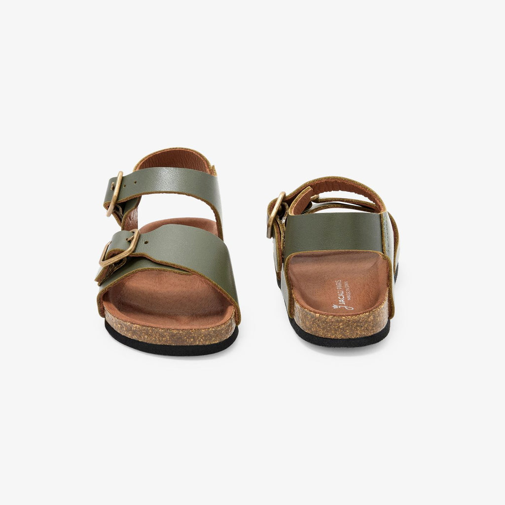 Baby boy leather sandals - Khaki