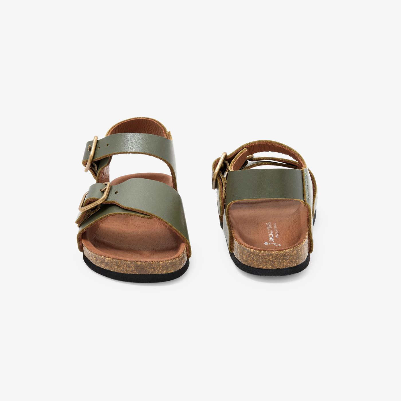 Baby boy leather sandals - Khaki