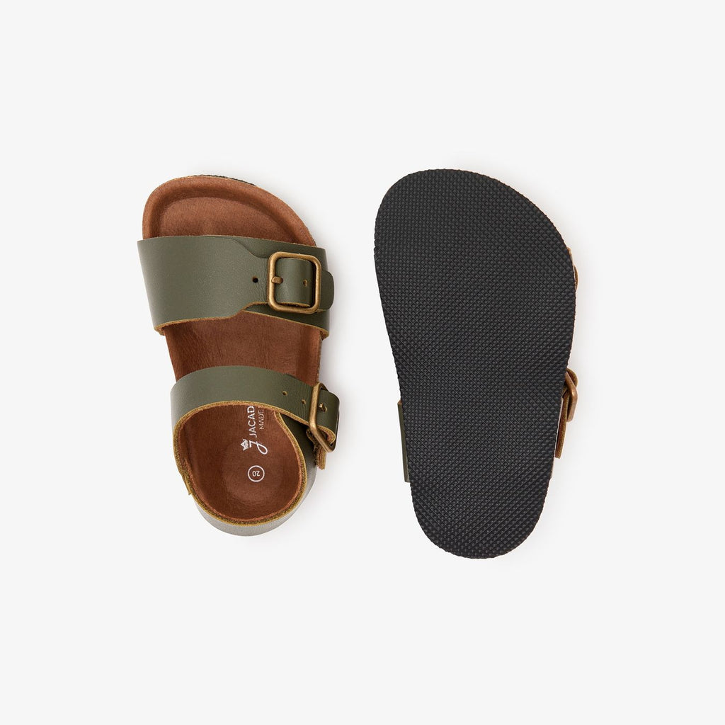Baby boy leather sandals - Khaki