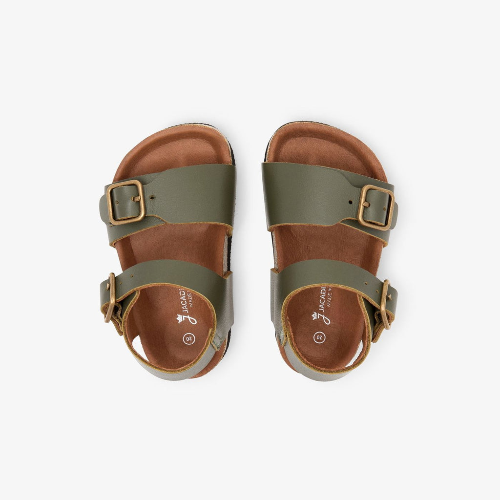 Baby boy leather sandals - Khaki