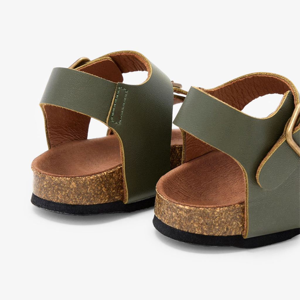 Baby boy leather sandals - Khaki